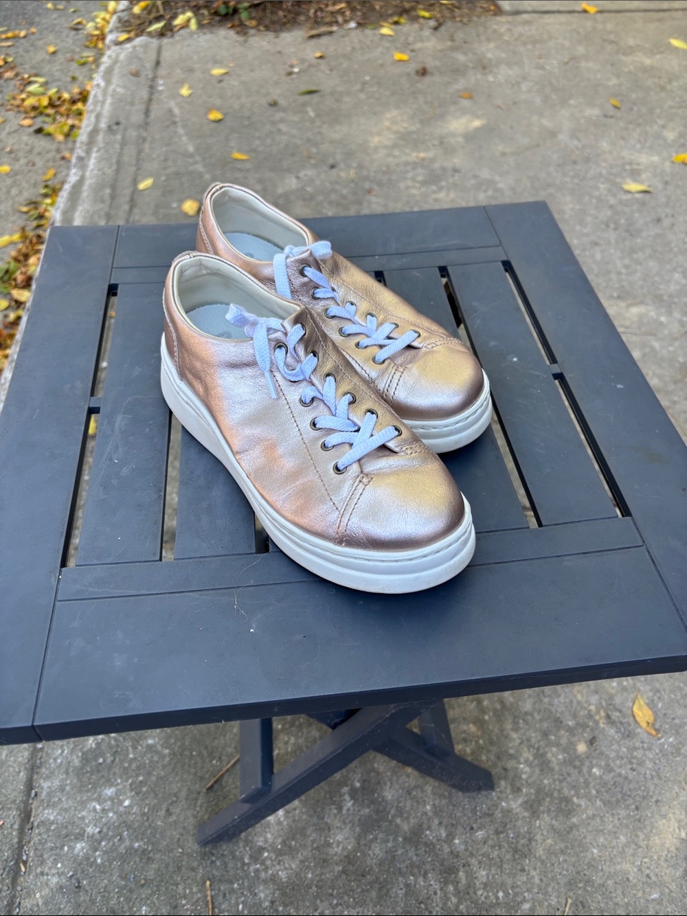 Camper Women’s Metallic Rose Sneakers with White Soles